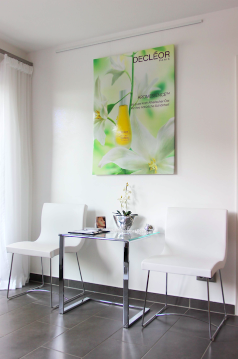 Wartebereich der Kosmetiklounge Britta Collisy